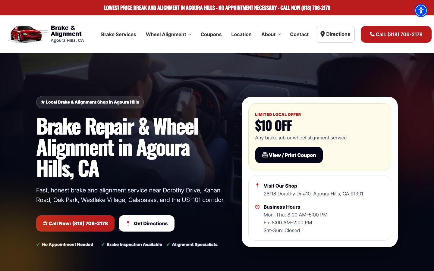 Brake & Alignment website
