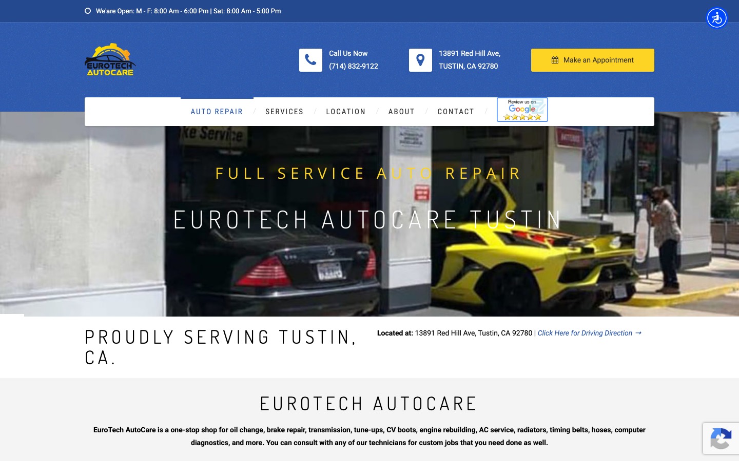 EuroTech AutoCare website