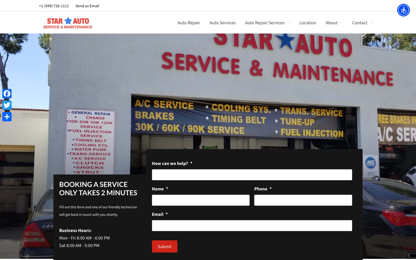 Star Auto Service & Maintenance website